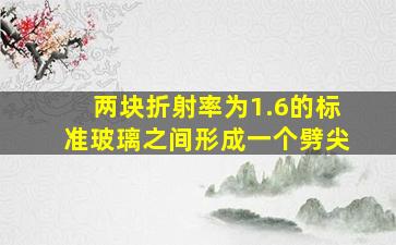 两块折射率为1.6的标准玻璃之间形成一个劈尖