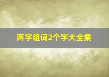 两字组词2个字大全集