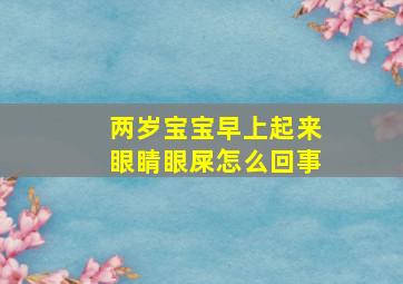 两岁宝宝早上起来眼睛眼屎怎么回事