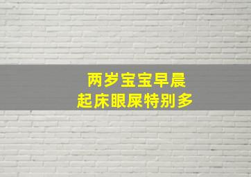 两岁宝宝早晨起床眼屎特别多