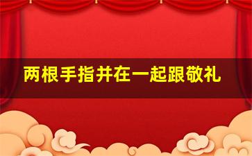 两根手指并在一起跟敬礼