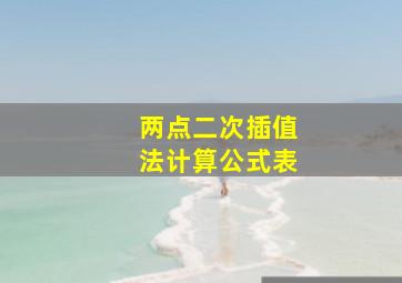 两点二次插值法计算公式表