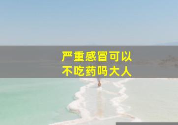 严重感冒可以不吃药吗大人