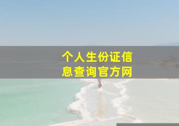 个人生份证信息查询官方网