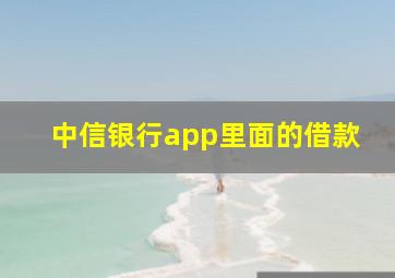 中信银行app里面的借款