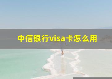 中信银行visa卡怎么用