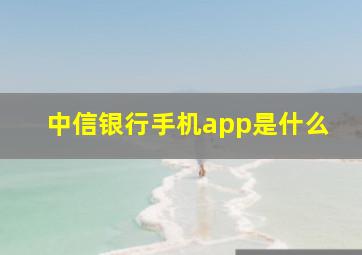 中信银行手机app是什么