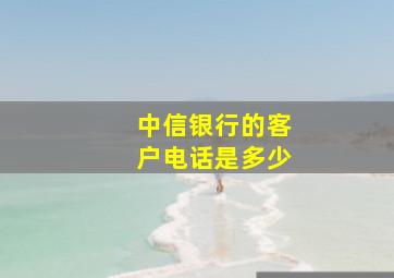 中信银行的客户电话是多少