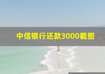 中信银行还款3000截图