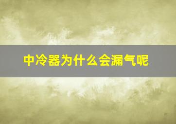 中冷器为什么会漏气呢