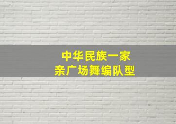 中华民族一家亲广场舞编队型