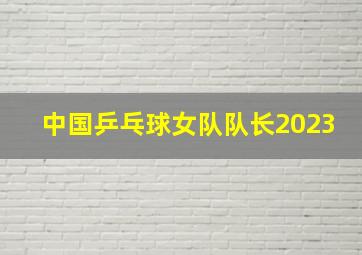 中国乒乓球女队队长2023