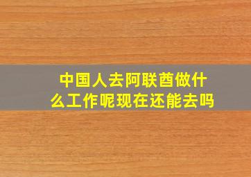 中国人去阿联酋做什么工作呢现在还能去吗