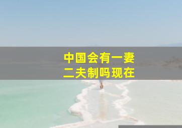 中国会有一妻二夫制吗现在