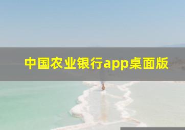 中国农业银行app桌面版