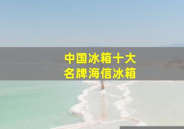 中国冰箱十大名牌海信冰箱