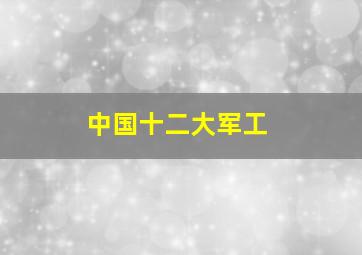 中国十二大军工