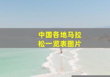 中国各地马拉松一览表图片