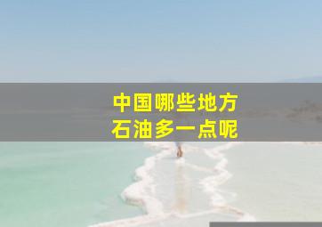 中国哪些地方石油多一点呢