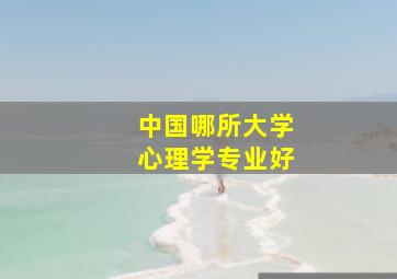 中国哪所大学心理学专业好