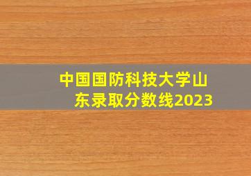 中国国防科技大学山东录取分数线2023