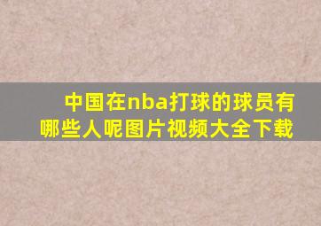 中国在nba打球的球员有哪些人呢图片视频大全下载