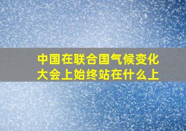 中国在联合国气候变化大会上始终站在什么上