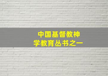 中国基督教神学教育丛书之一