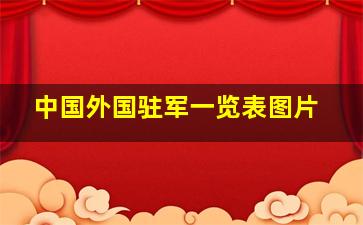 中国外国驻军一览表图片