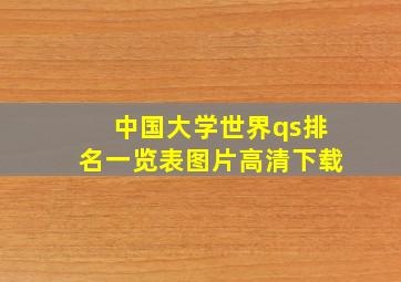 中国大学世界qs排名一览表图片高清下载