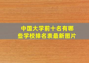 中国大学前十名有哪些学校排名表最新图片