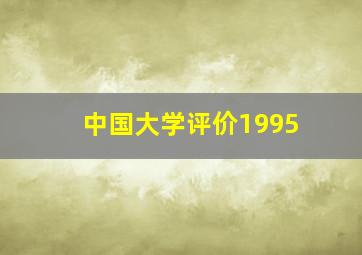 中国大学评价1995