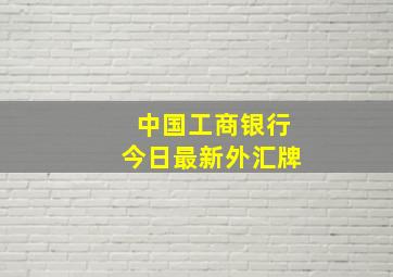 中国工商银行今日最新外汇牌