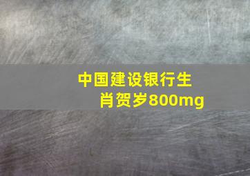 中国建设银行生肖贺岁800mg