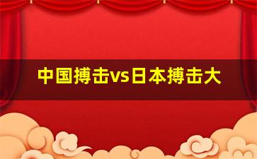 中国搏击vs日本搏击大