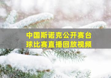 中国斯诺克公开赛台球比赛直播回放视频