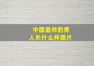 中国最帅的男人长什么样图片