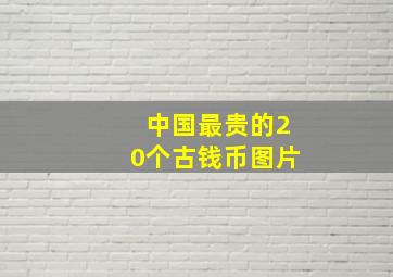 中国最贵的20个古钱币图片