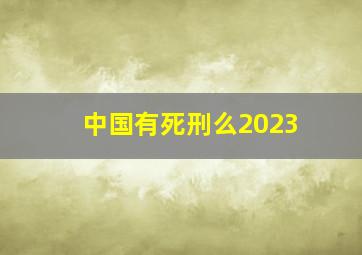 中国有死刑么2023