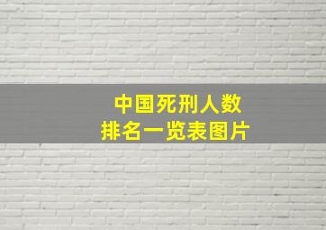 中国死刑人数排名一览表图片