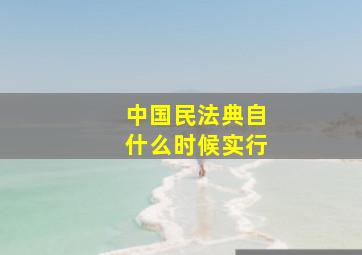 中国民法典自什么时候实行