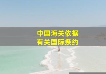 中国海关依据有关国际条约