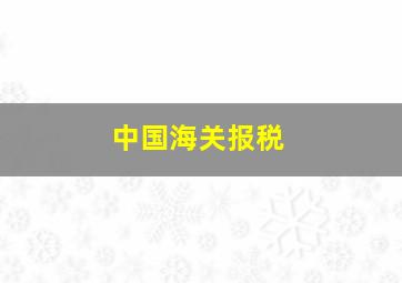 中国海关报税