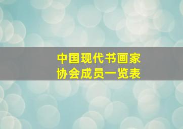 中国现代书画家协会成员一览表