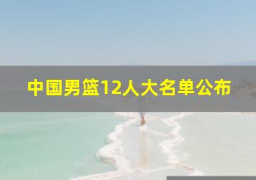 中国男篮12人大名单公布