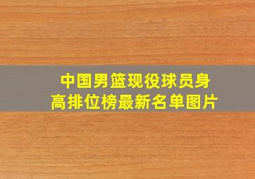 中国男篮现役球员身高排位榜最新名单图片