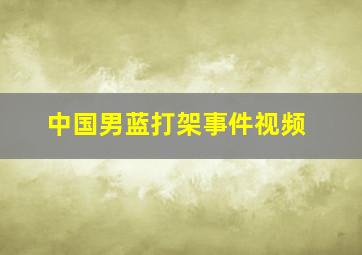 中国男蓝打架事件视频