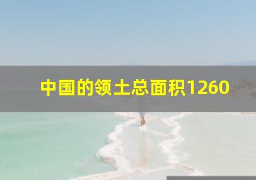 中国的领土总面积1260