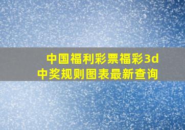 中国福利彩票福彩3d中奖规则图表最新查询