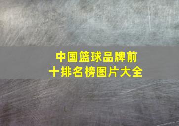 中国篮球品牌前十排名榜图片大全